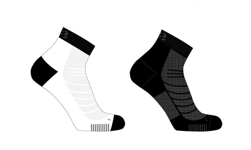 Vegane Socken | LOWA Eightsox Mid Black/White